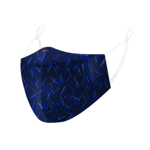3D Origami Mask - Abstract Blue