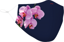 Load image into Gallery viewer, ..Printed - Navy Blue Orchid *New Contoured Mask Design*
