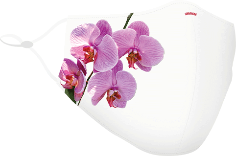 ..Printed - White Orchid *New Contoured Mask Design*
