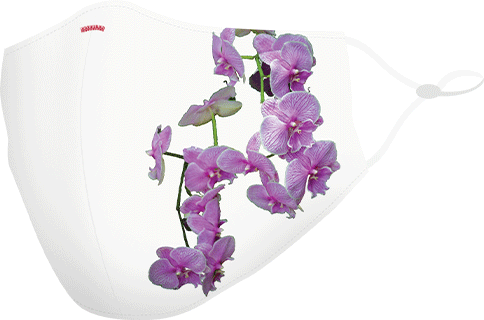 Printed - White Orchid 2 *New Contoured Mask Design*
