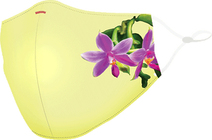 Printed - Yellow Orchid *New Contoured Mask Design*