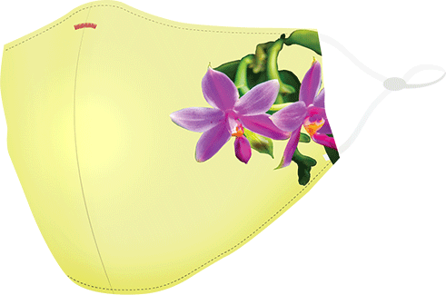 Printed - Yellow Orchid *New Contoured Mask Design*