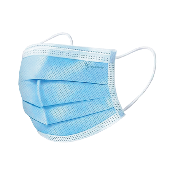 Adult Size: Blue 3 Ply Disposable Mask